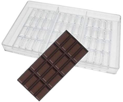 Molde de policarbonato duro para hacer barras de chocolate, molde de policarbonato para hornear, molde para repostería, molde para chocolate,