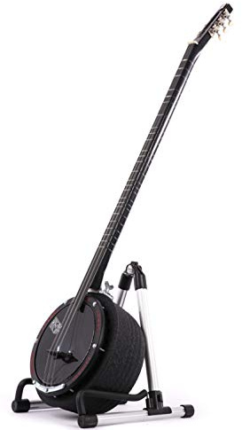 Turkish Cumbus Long Saz Black Sazbush Premium Black Skin Zeynel Abidin Cümbüş Mit weicher Hülle