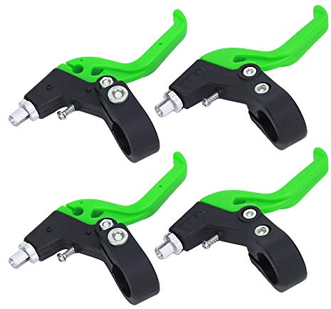 Palancas de Freno de Bicicleta para ni?os, Mango ergon¨®mico Ajustable, reemplazo de palancas de Freno para Bicicleta para ni?os, di¨¢metro de Manillar de 22,2 mm/0,9 Pulgadas(Verde Negro)