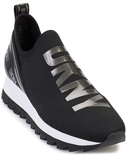 DKNY Abbi Slip On Sneaker, Zapatillas Mujer, Negro y Blanco, 37 EU
