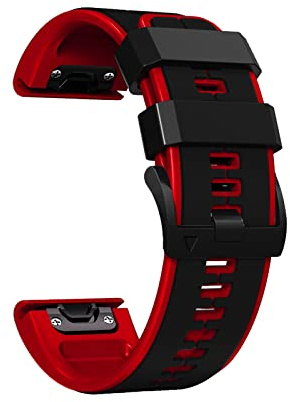 RoYiio Silikon Armband für Garmin Fenix8 47mm 51mm /Fenix E/Tactix 8 47mm 51mm /Quatix 8 47 mm 51 mm/Enduro 3 /Epix 2 /Approach S62 S60 Armband Sprot Atmungsaktiv Ersatzband QuickFit 22mm/26mm
