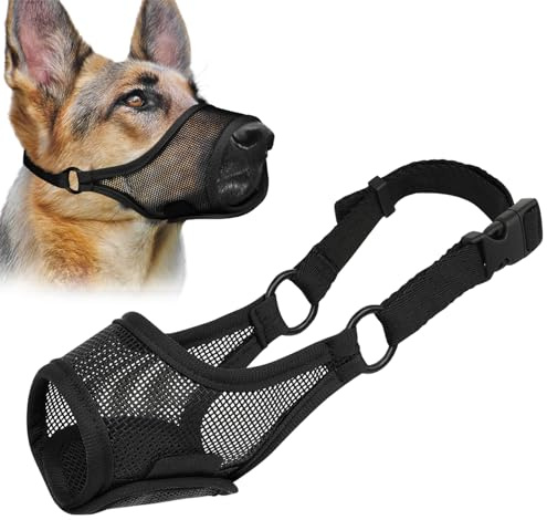 LUCKYPAW Dog Muzzle for Large Medium Small Dogs German Shepherd Labrador