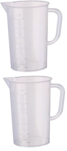 MAGICLULU 2 Piezas taza medidora de 16 onzas contenedores terrarios 500ml vasos medidores de liquidos recipientes de vidrio para líquidos tazas medidoras espesar envase Decorar