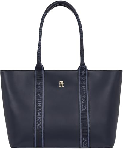 Tommy Hilfiger Damen Tote Bag Tasche mit Logo, Blau (Space Blue), Einheitsgröße