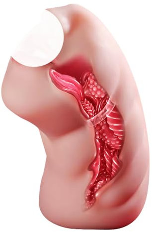 Jpscor 780g Oralsex Masturbator Muschi Masturbatoren Taschenmuschi TPE 3D Realistische Mund Nasen Einkanal Penistrainer Erotik Oralsex-Masturbation Sex Spielzeug für Männer Solo