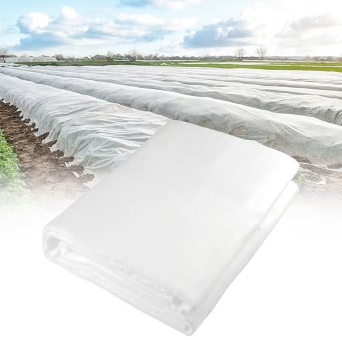 Vaktop Wintervlies für Pflanzen Frostschutz, Vlies Pflanzen Winter Wasserdurchlässig, Pflanzenvlies Winterschutz 2 x 10m, Gartenvlies Frostschutz Weiß zum Schutz vor Frost, Schädlingen, Vögeln