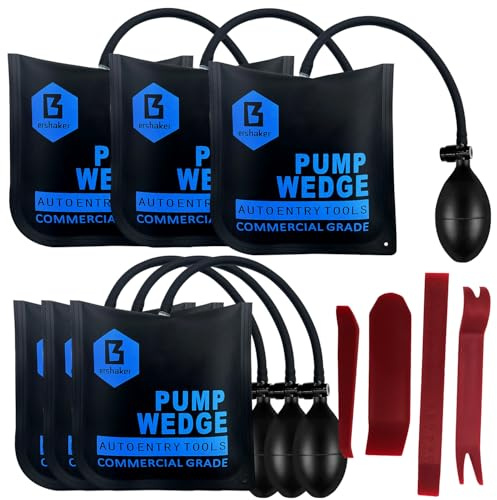 Bershaker Air Wedge Bag Pump, Strong Commercial Grade Air Wedge Bag Pump Professional Leveling Kit & Alignment Tool Bag in the Popular Medium Size (6 Pack)