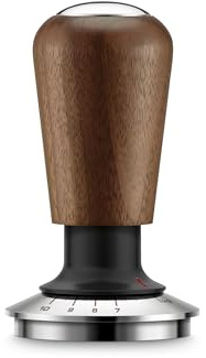 Sage - The Force Gauge Tamper 54mm - Self-Levelling Espresso Tamper, Consistent Pressure, Stainless Steel & Walnut, Compatible with 54mm Sage Portafilters