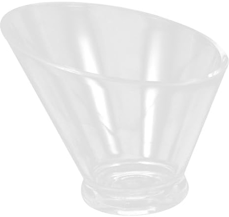 MUELODSIC Saladier Transparent Acrylique Bol Incliné Résistant et pour Fruits Desserts Salades et Apéritifs Récipient Polyvalent pour Service de Snacks