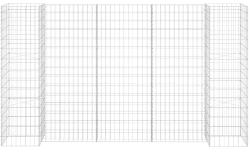 Gecheer Gabion Planter Box - Silver Steel Wire, 260x40x150cm, for Garden or Patio Decor Model145663