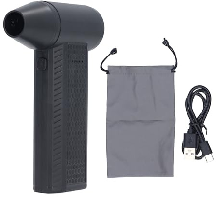 Soplador seco eléctrico con chorro de polvo, 4 velocidades del viento, 130000RPM, 180W, 4000mAh, Motor sin escobillas, plumero de aire comprimido, ventilador Turbo (Negro)