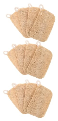 HONITANO Estropajo de Lufa 12 Piezas para Lavar Platos y Limpiar Ollas, Secado Rápido, Limpieza Profunda y Uso Versátil en Cocina