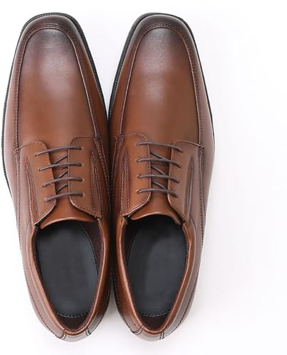 Herr Oxfordskor med fyrkantig tå Snörning Formella klänningar Affärsskor Professionella Läder Klassisk design Bekväma(Brown,39 EU)