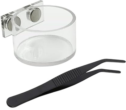 Futterschale für Saltiker | Set mit Wasser- und Futterspender, mit Klemmen für Terrariumspender, Bernhardiner, Schlangen, Terrarien