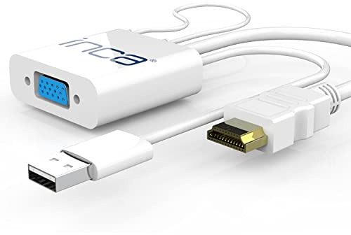 Inca IVTH-01 Adaptateur de câble VGA 2 x USB Blanc 2 x USB Mâle/Femelle Blanc 20 m