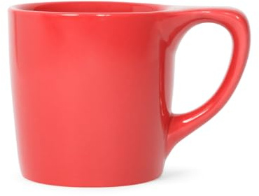 notNeutral Lino Porcelain Coffee Cup for Personal, Restaurant, Commercial Use - 10oz - Single Cup (Rhubarb Red)