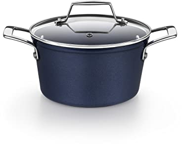 MONIX Diamond | Cacerola alta 20 cm, aluminio forjado, fondo full induction, sin PFOA, antiadherente, apta para todo tipo de cocina incluida inducción