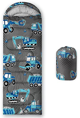 Axolotl Cool Car Sleeping Bag for Boys Kids–Lightweight Warm Cold Weather Sleeping Bags,Waterproof Portable Sleeping Bag with Compression Sack for Camping Backpacking Hiking Outdoor Indoor,Blue