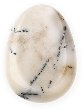 NKlaus Handschmeichler Daumenstein, Dendritenopal natur, 5x3,5cm, 1 Stück | Edelstein; als Inspirationsstein