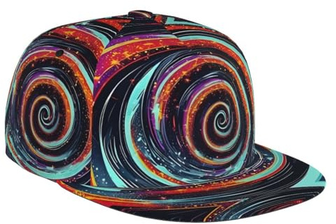 DRTGEDS Tropical Fruit Ananas Casquette de baseball personnalisée avec image, chapeau pour homme, casquette de baseball à bord plat Snapback, Spirale cosmique spatiale, taille unique
