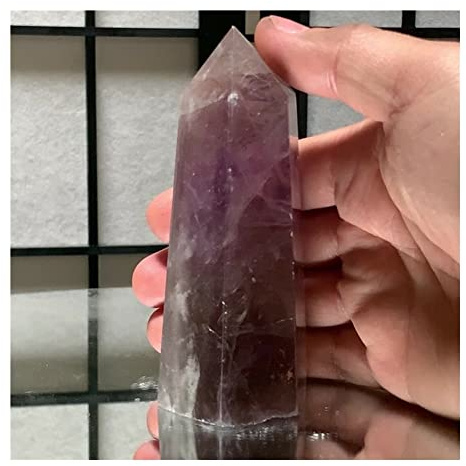 ICXLPMC Amatista 10,6 cm 275 g Obelisco de Torre de Roca de Cristal con Punta de Amatista Pulida de Brasil Inicio Colecciones