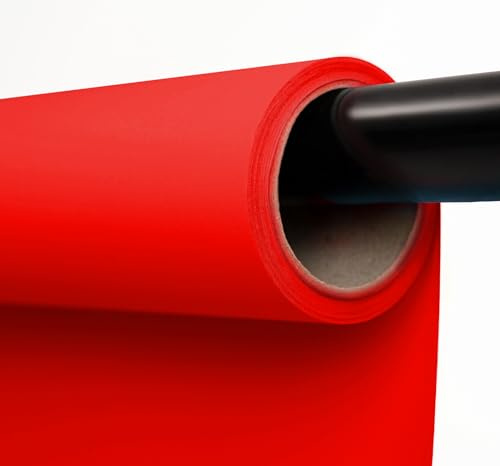 Kate Fotohintergrund-Papierrolle in Scharlachrot für Studio & Produktfotografie (1,35x5m) – Mattes Hintergrundpapier mit hoher Farbintensität und lichtreflektierender Oberfläche