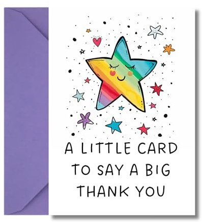 Thank You Card A Little Card To Say A Big Thankyou Perfect For Head Teachers Mentor Goodbye Notes We Will Miss You (Single 3)
