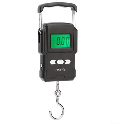 Balance de pêche portable avec mètre ruban caché et fonction de verrouillage Premium, large application (10 g 75 kg)