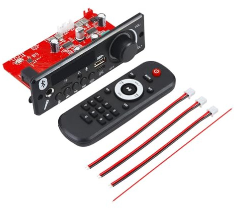 Uanratg Amplificatore da 160 W Bluetooth 5.0 Scheda di Decodifica MP3 DIY Lettore Audio Lettore MP3 da 12 V Modulo Radio FM per Auto TF Registrazione Microfono USB(A)