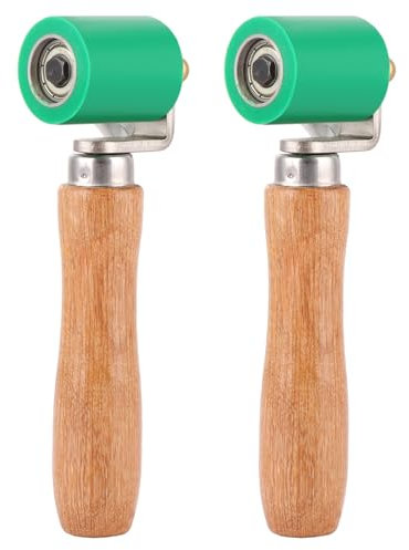 GBACHOOSE 2 rulli per cuciture in silicone, resistenti alle alte temperature, per saldatura a pressione manuale, rullo di gomma da 40 mm (verde)