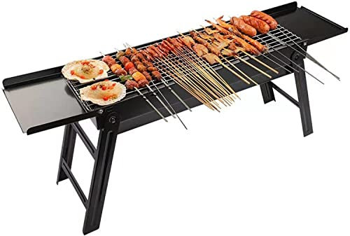 Parrilla de carbón, Parrilla de Barbacoa portátil, Parrilla de Barbacoa Plegable, Parrilla de Barbacoa pequeña, Herramientas de Parrilla al Aire Libre para Acampar, Hacer Caminatas, picnics y Viajar