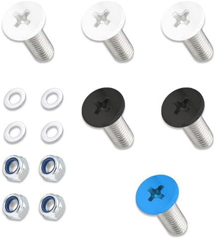 polarmotor M5*12mm Kennzeichen Schrauben Set Edelstahl für Kennzeichenhalter Motorrad, Moped, Roller Nummernschild Halter