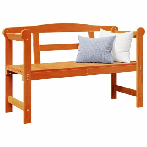 vidaXL Bank Outdoor 2 -Seater 119 x 44 x 76 cm Massives Kiefernholz | Passt perfekt in moderne Räume, Aus massivem Akazienholz, also langlebig, Ideal für 3 Erwachsene, um bequem zu sitzen