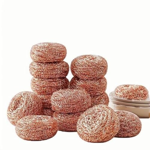 Kupferschwamm, 2/10/20 Stück Kupferschaber, Kupferschwamm für Küche, Küchenreinigungswerkzeuge (10 Stück) (2)