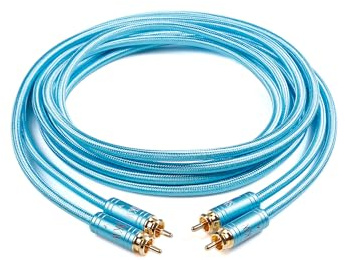 SKW Cavo RCA Stereo 2xRCA a 2xRCA 1m, per Subwoofer, Amplificatori, Lettori CD e Hi-Fi​