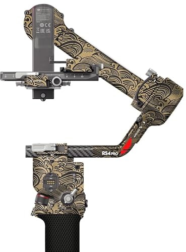 RS4PRO Anti-Scratch Decal Skin for DJI RS4 Pro Stickers Stabilizer Head Protection Vinyl Wrap Film Protector Coat Ronin RS4 Pro RoninS4 pro (Wave Gold)