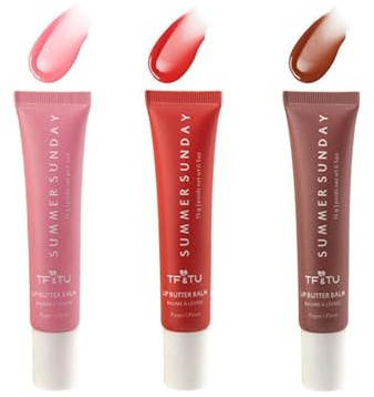 JIPUKE 3PCS Hydrating Lip Butter Balm, Natural Moisturizing Lip Care & Conditioning Mask for Dry Chapped Lips, Instant Moisture Shine and Hydration, Sheer Tinted Soothing Lip Treatment(3 colors)