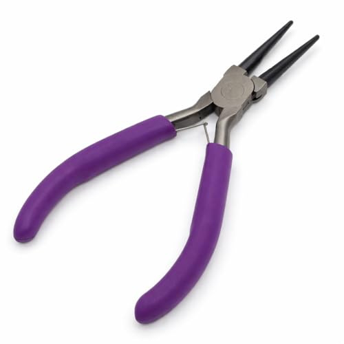 1 Pc Mini Round Nose Jewellery Pliers, Precision Needle Nose Pliers Tool for Wire Wrapping Jump Rings Beading Craft Repair DIY Jewellery Making (Purple)