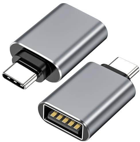 Mowpiny 2 Piezas Adaptador Tipo C a USB 3.2 10Gbs USB-C Macho a USB-A Hembra, Conversor USB A USB C Compatible con iPhone 17 16 MacBook Pro Air iPad Samsung Galaxy S24 S23 S22 S21 | Tipo C a A 10Gbps OTG Adaptador para Macbook Air Pro iPad Samsung Galaxy S25 S24 S23 iPhone 17 16 15