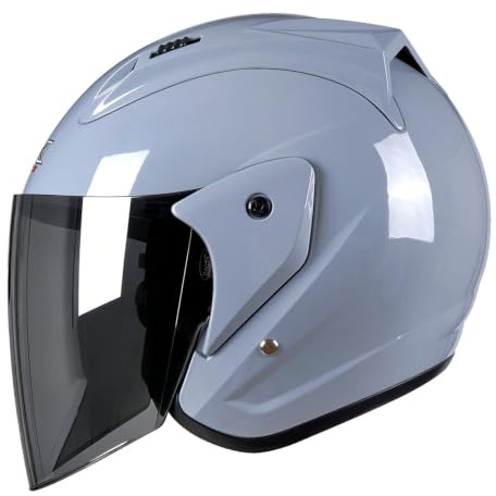 Caschi Jet E Demi-Jet Vintage Con Visiera Casco Mezzo 3/4 Retrò Moto Omologato ECEDOT Caschi Cromwell Ciclomotore Aperto Casco De Scooter Elmetto Scodella Per Uomini Donne D,55-62CM