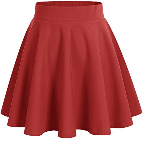 DRESSTELLS Minigonna, modello ad A, modello stretch basico ma versatile, Rosso, M