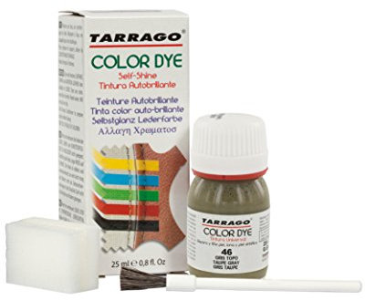 Tarrago Self Shine Color Dye 25 ml, selbstglättende Farbe für Schuhe und Accessoires, deckt Kratzer und Abnutzung von Schuhen ab, Taupe (46)