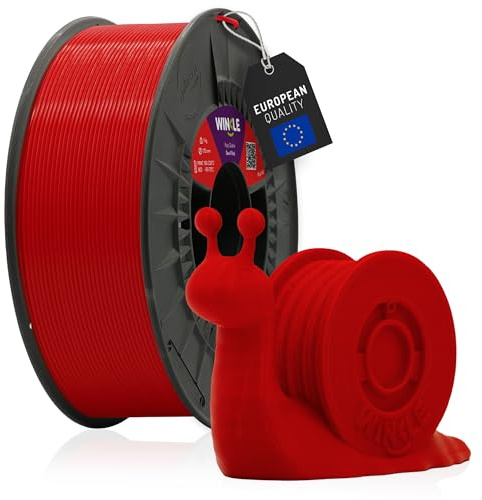 WINKLE PLA HD Filament 1.75mm Teufel Rot, 300g Spule, 3D Drucker Filament Kompatibel mit FDM Druckern, 3D-Druckmaterialien, Maßgenauigkeit +/- 0.05mm, Bioabbaubar Leicht zu Bedrucken