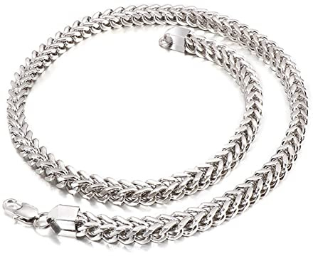 Aotiwe Goth Kette Herren, Kette Herren Schmuck Kiel Silber Edelstahl 8mm für Jubiläum Geburtstag Ostern