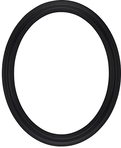 Stein Design Oval Frames - Hand-Finished Open-Back Oval Frames for Canvas, does not include glass or backing - [Black - 16x20]