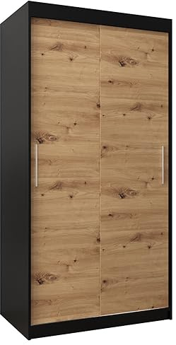 ABIKSMEBLE Armoire Tokyo - Porte Coulissante - Dressing Adulte - Penderie Vêtement - Garde Robe - Placard - 2 Portes - Closet