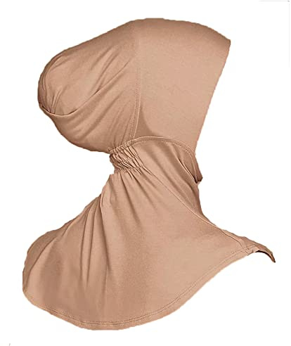 JDYaoYing Gorra interior musulmana para mujer Hijab Tapas islámicas para el cuello debajo de la bufanda Head Wear Cap Color sólido, Caqui
