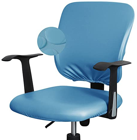 Wasserdichte Stuhlbezug Sitzfläche PU Leder Bürostuh für Computer Stühle | Bürostuhl-Bezug, Waschbarer, Elastischer, Universal, Einfach zu reinigen，Stretch，Bezug Abnehmbar Waschbar Hussen für Stühle