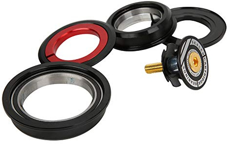 KIMISS Aluminiumlegierung, Gerades Rohr 44 55 Mm Fahrradlager Unteres Steuersatzlager, Konisches Konisches Gabel-Steuersatz, Steuersatz-Steuersatz-Fahrradzubehör