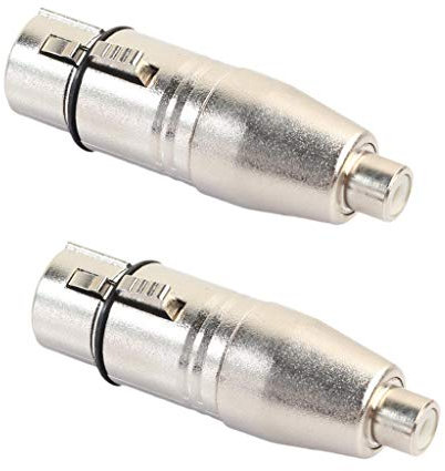 Flisdtry 2 x XLR-auf-Cinch-Adapter, Cinch-Buchse auf XLR-Buchse, Adapter-Stecker-Adapter